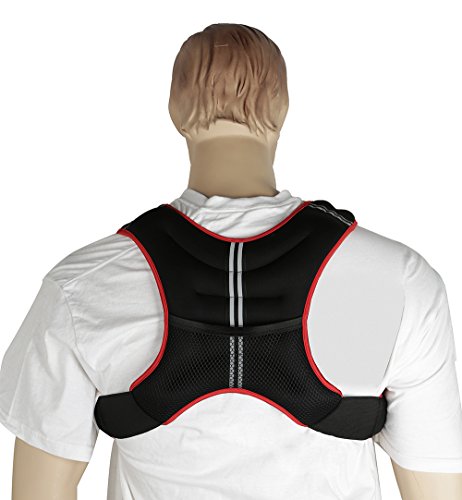 GYMENIST 4347394370 Weight Vest with Adjustable Straps One Size Fits All, 10 lb., Black, 10 lb.