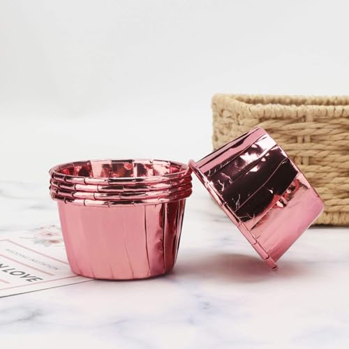 Image of Jubilant 50 Pcs Cupcake Liners, Disposable Ramekin Muffin Baking Cups, Aluminum Cupcake Cups, Little Foil Baking Cups