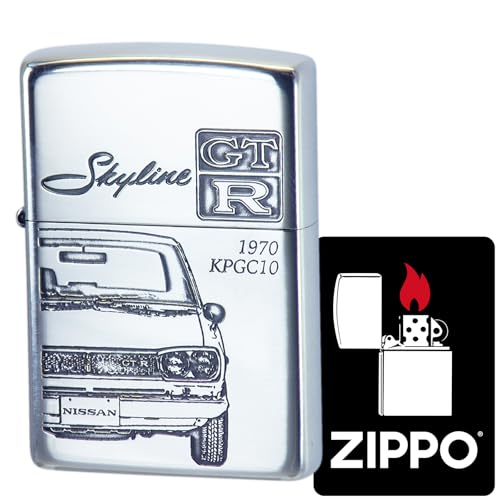 Encendedor Zippo Oil Flint Silver GT-R Skyline Nissan