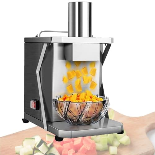 Image of AWAYDD 5 in 1 Electric Vegetable Chopper Dicer Slicer Machine, Fruit Food Chopper Professional Veggie Shredder Grater with 6/8/10/12/15mm Blades, for Home and Commercial