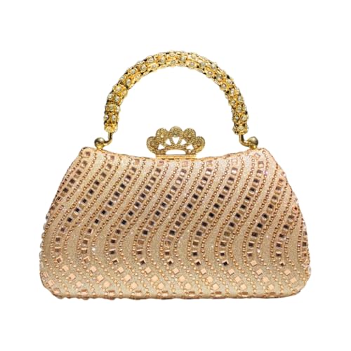 Sac à main bandoulière strass femme pochette de soirée mariage chic et bal avec chaîne