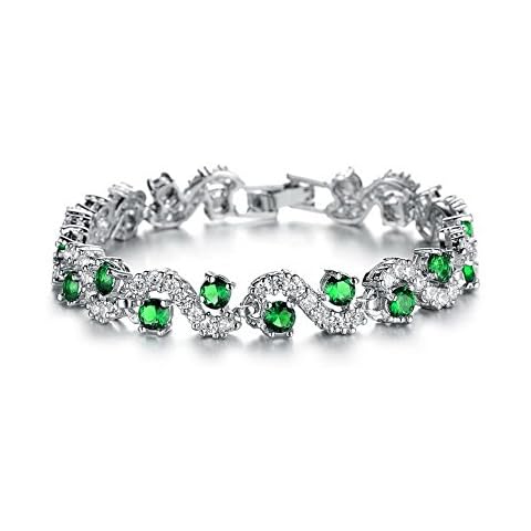 Crystalline Azuria Women's Tennis Bracelet with Crystals Cover