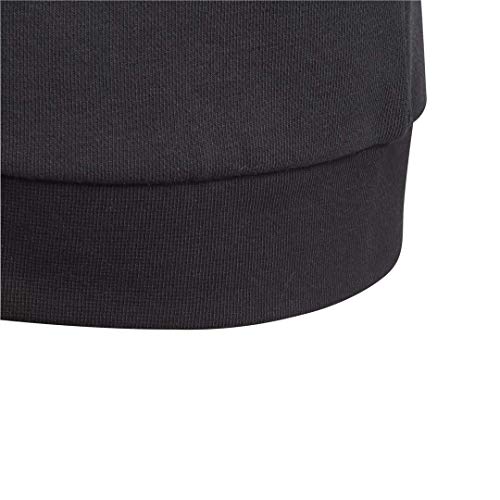 adidas Originals unisex child Trefoil Crew Sweater, Black/White, Large US