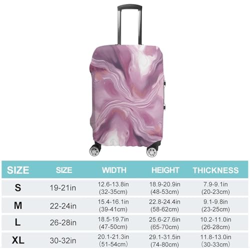 Carry on Luggage Cover Pearl Purple Marble Suitcase Covers for Luggages Tsa Approved Travel Luggage Sleeve Protector Elastic Suitcase Protector Anti-Scratch Washable Fits 19-30 Inch Case -XL2