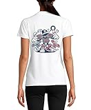 Peso: 170 g/m² Fidget Spinner Urban Styled Art - Camiseta de algodón para mujer, color blanco, blanco, L