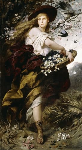Impression sur toile Flore Ferdinand Keller, peinture de haute précision pour salon, 60x90cm