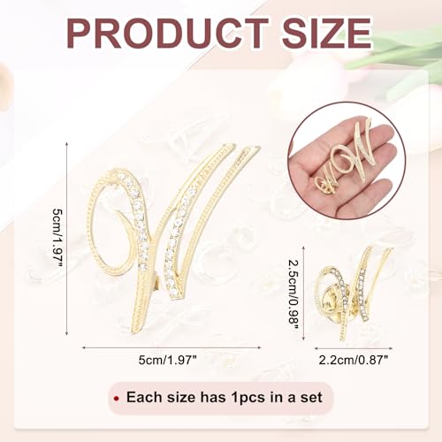 Image of PATIKIL Rhinestone Letter Brooch Pins, Initial Rhinestone Alphabet Letter Lapel Badges Pin for Women Men Suits Dress Coat