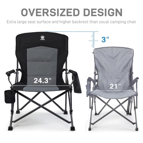 Ever Advanced EA-FC-143XL-BGY Oversized Folding Camping Chair For Adults, Heavy Duty Lawn Chair thumb #3