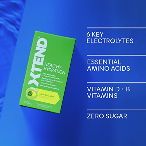 Xtend Healthy Hydration | Superior Hydration Powder Packets | Electrolyte Drink Mix | 3 Essential Amino Acids | Nsf Certified For Sport | 15 Sticks, Raspberry Lemonade #TOP2