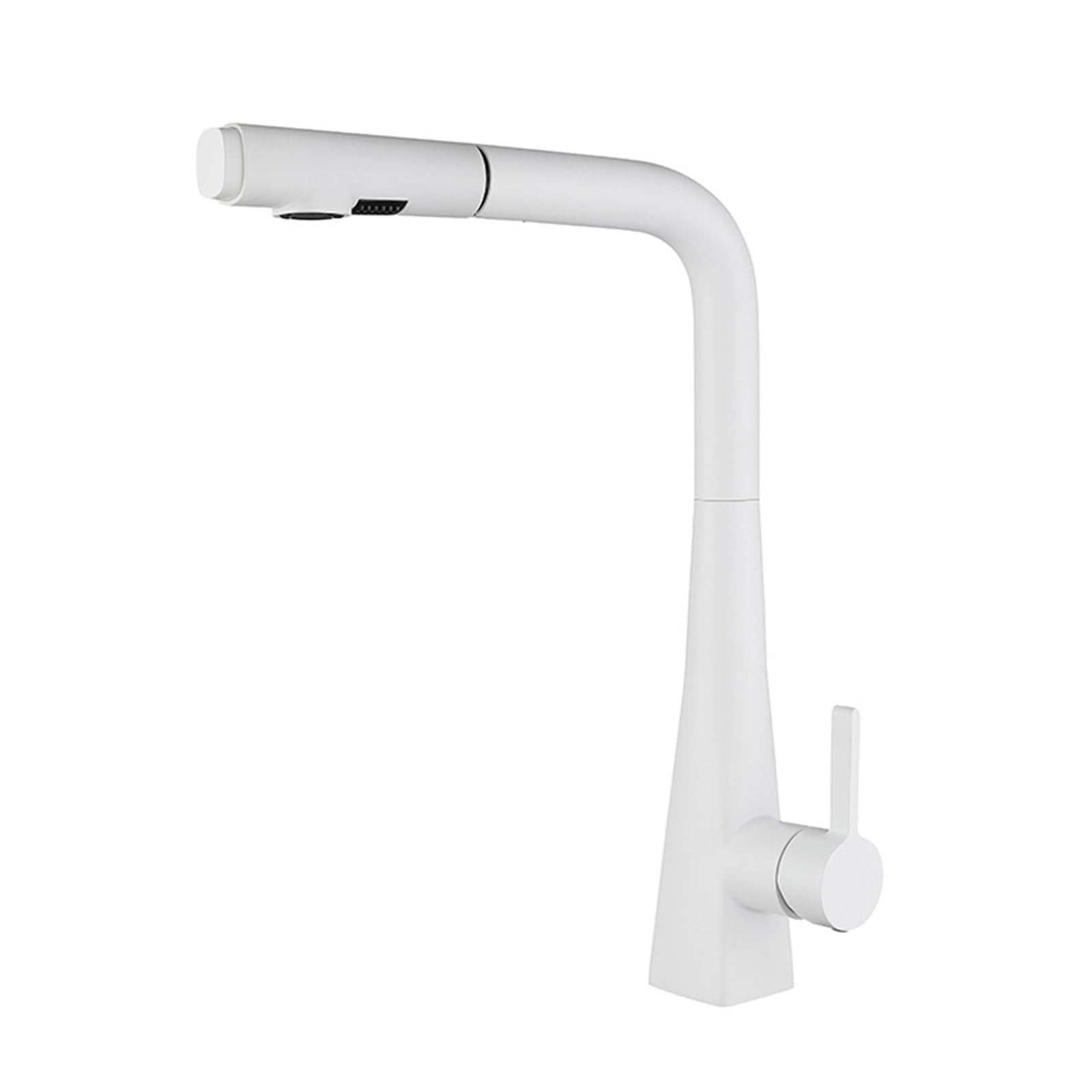 FCXWEVR White Kitchen Sink Faucet with Pull Down Sprayer Swivel Spout Modern Design Durable Easy to Install Perfect for Home and Kitchen Renovation