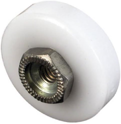 Slide-Co 1901-B 7/8 In., Nylon, Tub Enclosure Oval Edge Ball Bearing Roller (2 Pack)