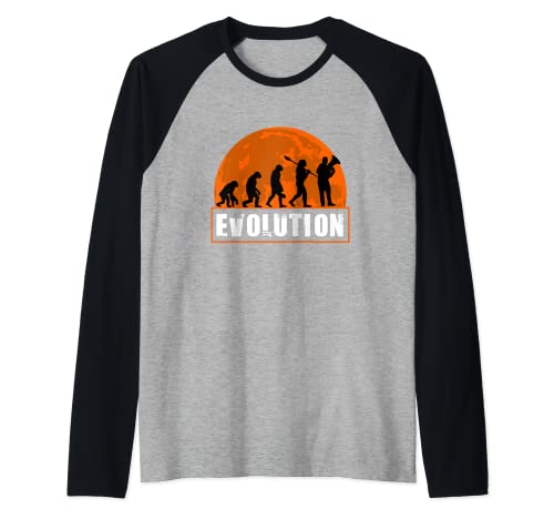 Tuba Jugador, Evolución Humana Divertida Tuba Camiseta Manga Raglan