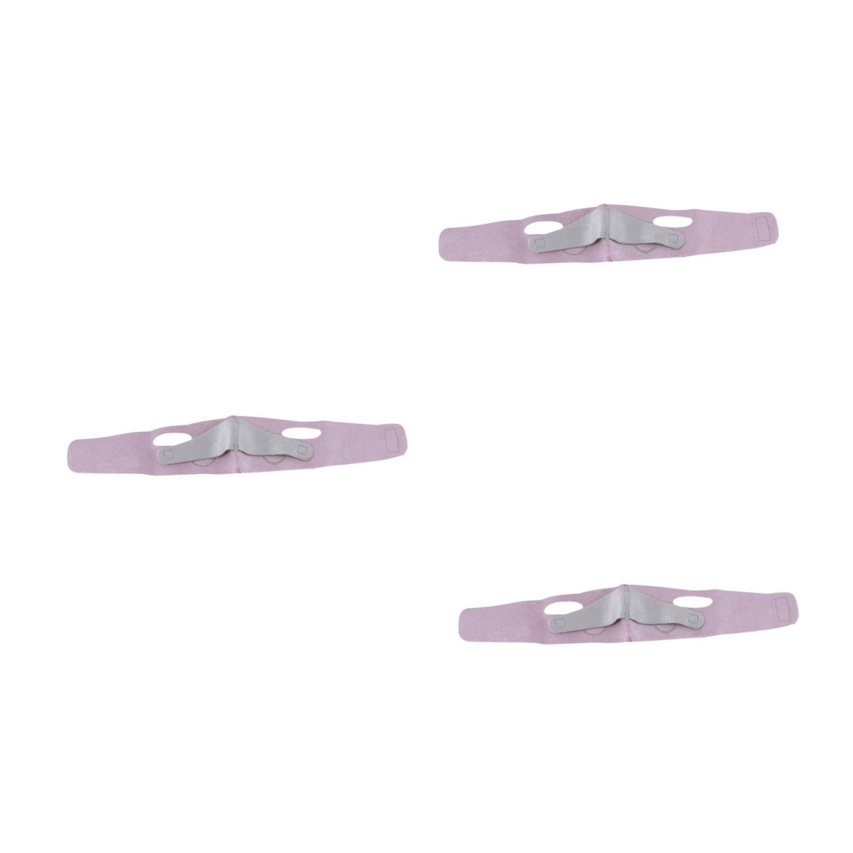Healeved 3 Pièces Ceinture Fine Pour Le Visage -double Menton Bande De Lifting Bandages Élastiques Dispositif Réducteur Double Menton Sangle De Raffermissement Menton Joue Mince