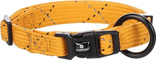 Flamingo Dog Collar Puppy Dolly Ochre XS 20-35cm 10mm