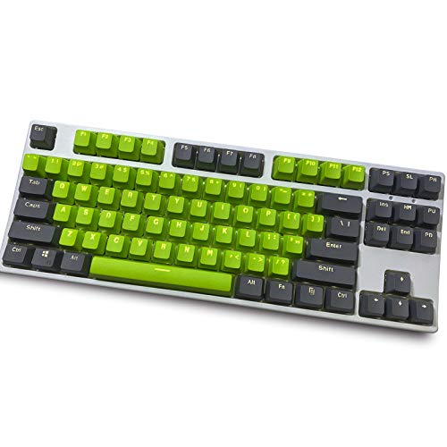 Keycaps 87 tasti PBT Copritasti Tastiera meccanica Doppio retroilluminato Parola trasparente da gioco per layout USA per Cherry MX vendi solo copritasti