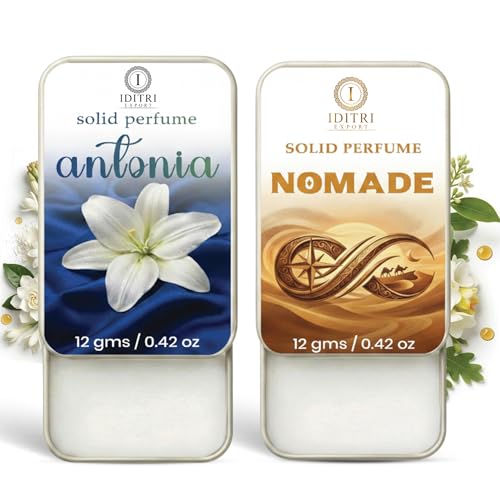 Image of Solid Perfume |Nomade&Antonia Alcohol Free Wax Perfume Balm, Long Lasting | Pocket Tin 12g, Pack Of 2| Non Greasy Smooth Glide, Travel Friendly Men And Women