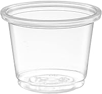 Vista 7 de {1 onza, 200 tazas} Vasos de plástico transparente para porciones sin tapas, pequeños recipientes para control de porciones, chupitos de gelatina