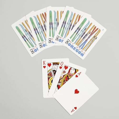 Lantern Press Naipes Poker Skis in Snow Mt. Hood miniatura 7