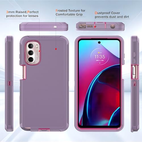 Coque Moto G Stylus 4G 2022 robuste triple couche violet rouge