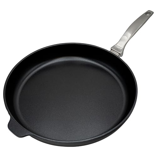 Image of Swiss Diamond Nonstick Frying Pan Hybrid Ceramic and Diamond-Infused Fry Pan, Dou Ceramic, Dishwasher and Oven Safe Fry Pans (12.5 IN)