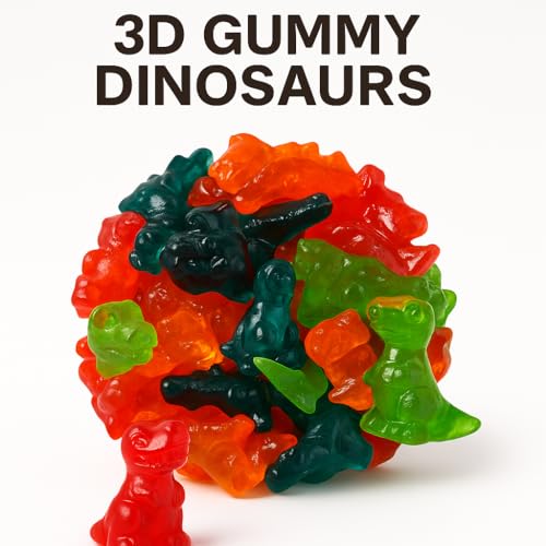 Dinosaur Candy Bag, sabores frutales surtidos, 2 lb bolsa miniatura 2