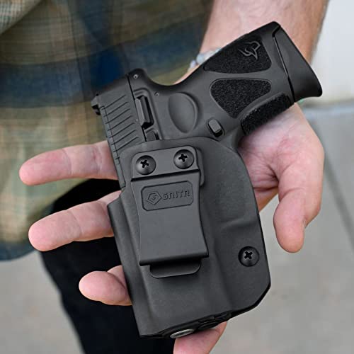 Gritr Iwb Kydex Left Hand Gun Holster Compatible With Taurus G2/G3 With 1.5" Belt Clip, Open Bottom, Optic Cut, Adjustable Retention #TOP4