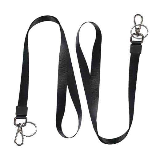 Oretgie 2 Pack Lanyards for ID Badges - Durable Lanyards for Keys, Black Key Lanyard with ID Holder for Men and Women,Clip & Buckle Badge Holder with Lanyard
