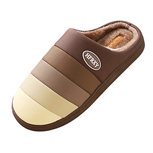Herren Damen Winter Hausschuhe Bequeme Memory Foam Schlappen Plüsch Warm Gefütterte Schneestiefel Baumwolle Slippers Outdoor Freizeit Schuhe