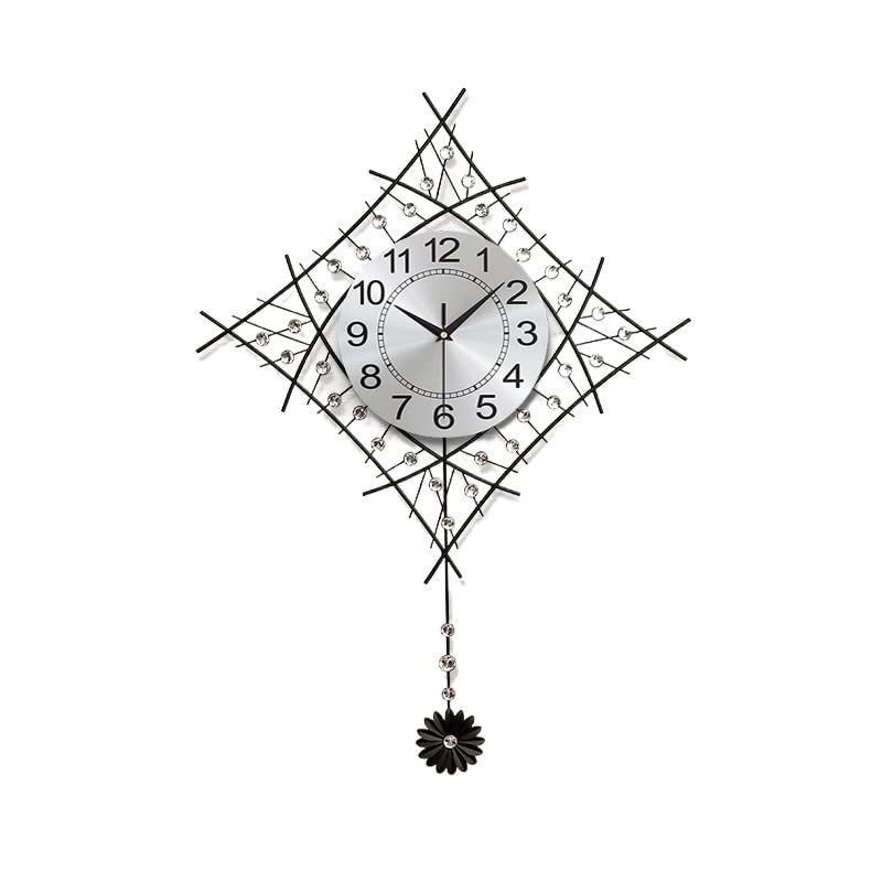 Horloge murale décorative pour salon et chambre - Pendule murale design avec balancier