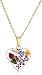 Sterling Silver Pressed Flower Heart Pendant Necklace
