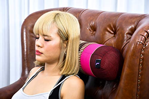 Image of Leewadee Small Yoga Bolster - Shape-Retaining Cervical Neck Roll, Tube Pillow for Comfortable Reading, Kapok Filling, 22 x 6 x 6 inches