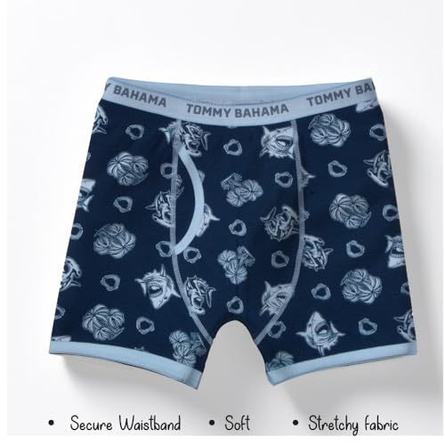 Image of Tommy Bahama Boys 5-Pack Cotton Boxer Briefs - Soft, Tag Free Underwear Multipack for Kids and Toddlers