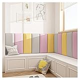 PFCDZDU Cabecero Cama Pelar Y Pegar, Autoadhesivo 3D Impermeable Panel Pared PU, Insonorización Papel Pintado Tapizado para Hogar Dormitorio Sala Juegos Decoración (Color : A, Tamaño : 200x50cm)