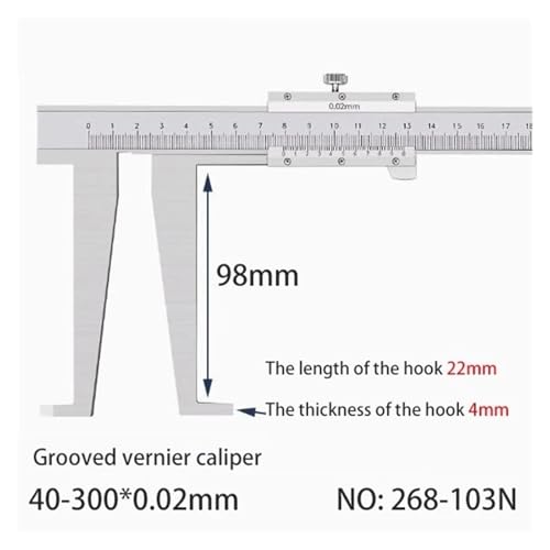 Calibrador Vernier de Acero Inoxidable 40-300mm miniatura 2