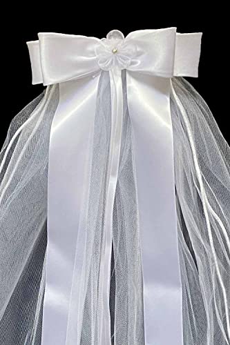 Pink Princess Girls Veil with Tiara - First Communion Veil for Girls 7-16 - 1st Holy Communion Veil - Velos para Primera Comunion4