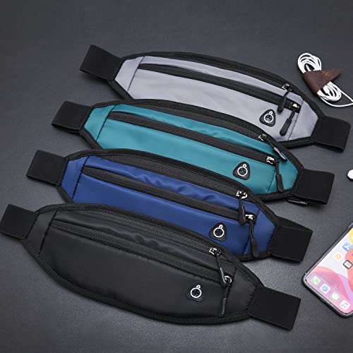 QKUDS Laufgürtel Handy bis 7 Zoll Hüfttasche für Damen Herren Kinder Mädchen Gürteltasche Bauchtasche wasserdichte für Sport Running Joggen Fitnesss Radfahren (Schwarz)