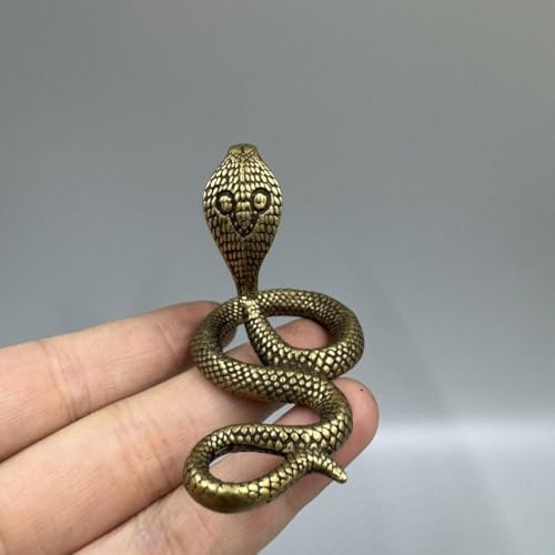 Figuritas de serpiente de latón artesanal x2 miniatura 6
