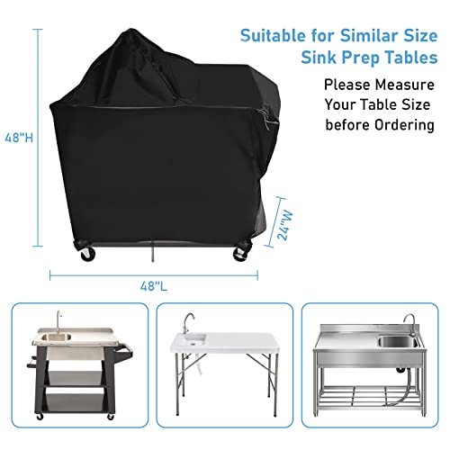 Hengme Capa de Mesa de Preparação, Capa de Pia Externa À Prova D'Água para Cuisinart Cgwm-090 E Cgw