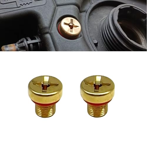 2Pcs Radiator Coolant Expansion Tank Bleeder Screw Air Bleeder Screw Reservoir Plug with Rubber O-ring Compatiable With X1,X3, X5, Z3, Z4, 325i Replace 17111712788