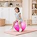 EVERICH TOY Hopper Ball, Pink Butterfly Hopping Toys for Kids, 18 Inch Bouncy Ball with Handle, Indoor Outdoor Inflatable Hoppity Hop Toy for Girls Boys Gift with Free Pump