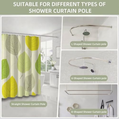 Rideau douche 200x200 cm lesté qui ne colle pas, imperméable et lavable - 6