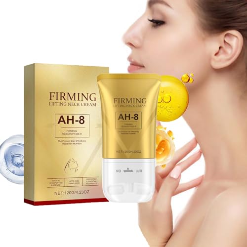 Crema Reafirmante para Cuello con Rodillo,Firming Neck Cream,Crema Cuello Y Escote Reafirmante,Crema Cuello Reafirmante Con Rodillo Masaje De Doble Para Reduce Arrugas Lifting E Hidratación