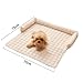 Bettschlange Hundebett Sofa Waschbar - Hundedecke Sofa mit Rand, Sofaschutz Hund, Flauschig Hundebett, rutschfest Hundekissen, Mittelgroße Hunde,75x75cm,Dunkelgrau