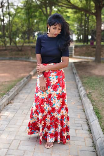 Image of Women's Printed Maxi Wraparound Skirt