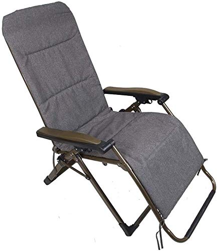 Tumbona de gravedad cero y silla plegable reclinable con colchoneta de algodón para jardín