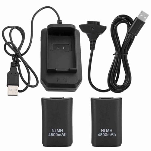 VBESTLIFE Akku für Xbox 360, 4800mAh Ersatz-Akku-Ladegerät für Xbox 360