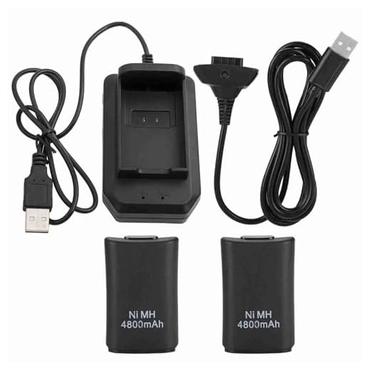 VBESTLIFE Akku für Xbox 360, 4800mAh Ersatz-Akku-Ladegerät für Xbox 360