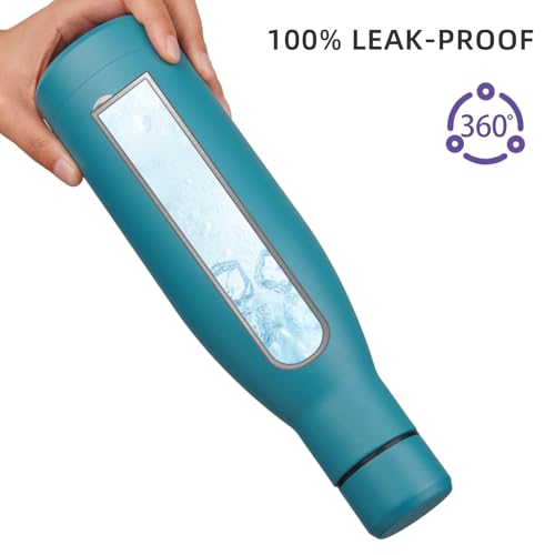 Image of BJPKPK Insulated Water Bottle 12oz Small Stainless Steel Water Bottles Reusable Metal Thermal Keep Cold and Hot,Laguna