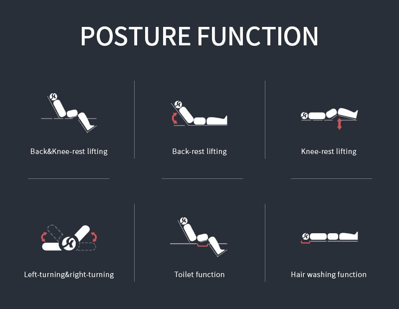 DARGASH MEDICAL Hospital Bed 6 Functions Fully Electric Long Term Care Bed VIP Edition with Mattress & IV Pole (VP700)