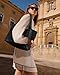 Woven Tote Bag for Women, Fashion Top Handle Shoulder Bag Soft Vegan Leather Shopper Bag Large Travel Tote Bag With Little Zippered Pouch
